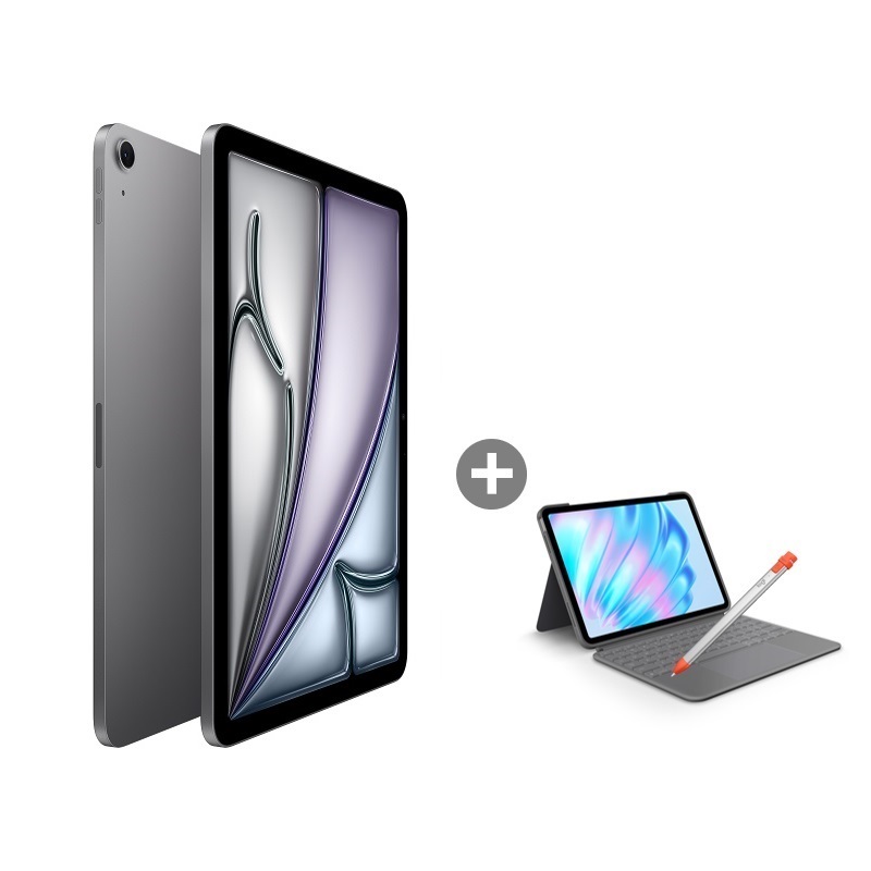 Apple iPad Air M3(11吋)_128GB-(太空灰)(WiFi)+Combo Touch鍵盤(贈crayon數位筆)_OP