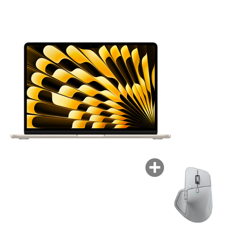 MacBook Air 13(M5)16G/512GB星光+羅技 MX Master 4滑鼠-白_OP