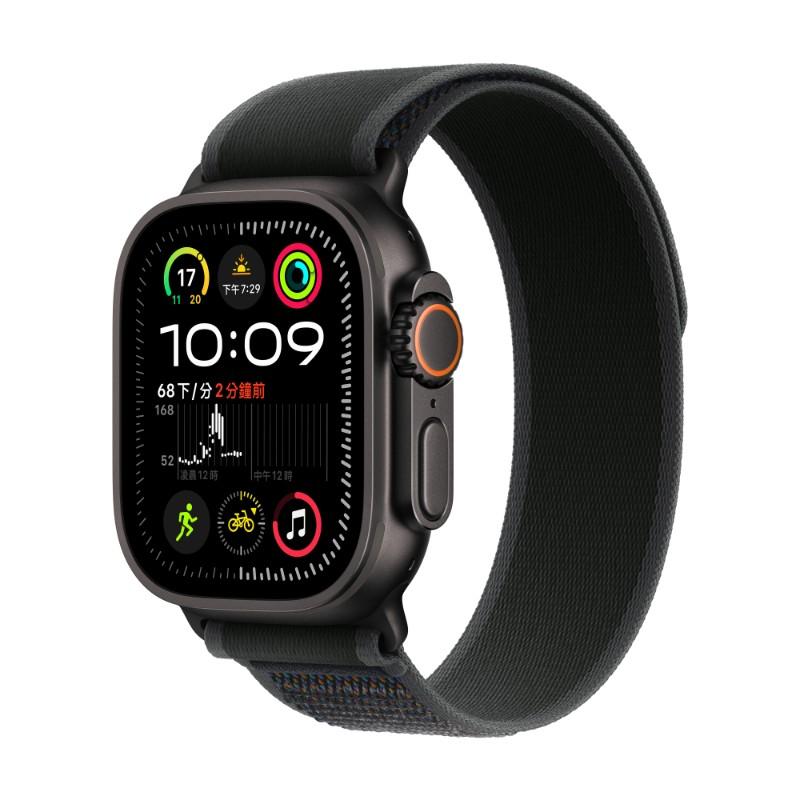 Apple Watch Ultra 2(GPS+Cellular)鈦金屬黑色錶殼配黑色越野錶環49mm(MX4U3TA/A)S/M(美商蘋果)