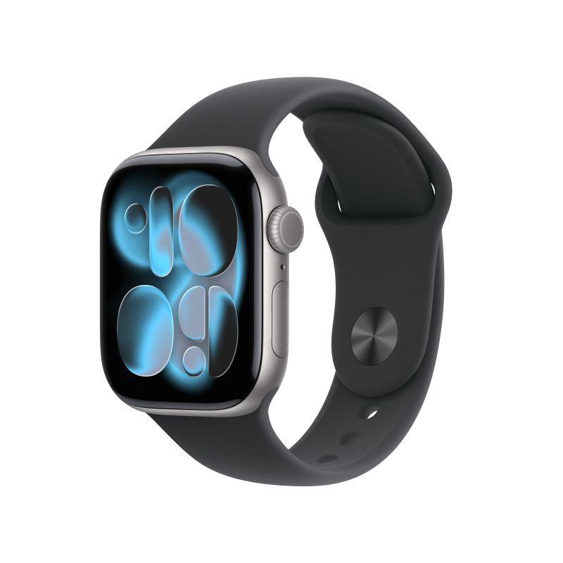 Apple Watch S11(GPS)太空灰鋁金屬錶殼配黑色M/L錶帶42mm(MEQX4TA/A)(美商蘋果)