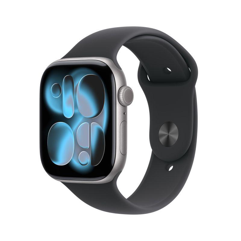 Apple Watch S11(GPS)太空灰鋁金屬錶殼配黑色S/M錶帶46mm(MEV04TA/A)(美商蘋果)