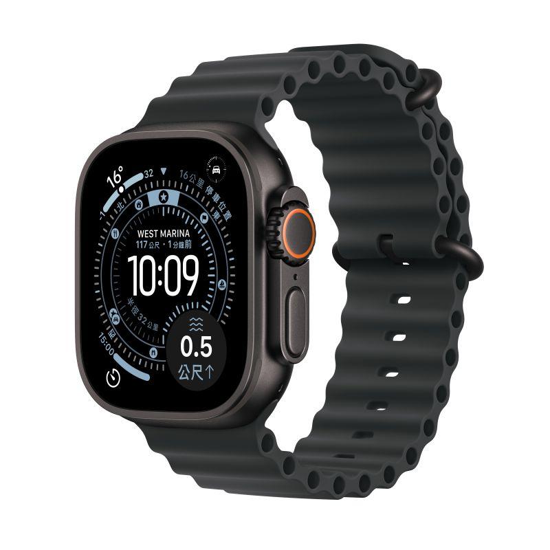 Apple Watch Ultra 3(GPS+Cellular)鈦金屬黑色錶殼配黑色海洋錶環49mm(MF0J4TA/A)(美商蘋果)
