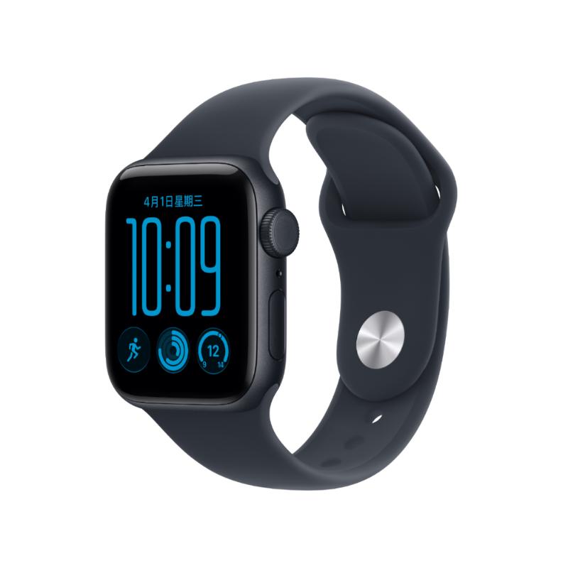 Apple Watch SE 3(GPS)午夜色錶殼配海軍藍色M/L錶帶44mm(MJL94TA/A)(美商蘋果)