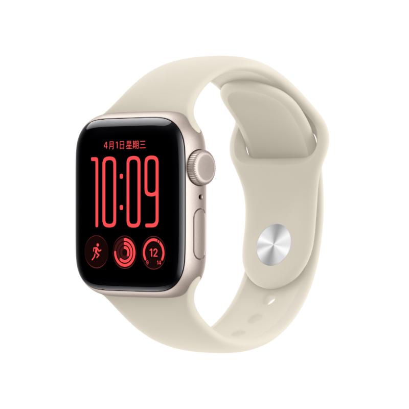 Apple Watch SE 3(GPS)星光色錶殼配沙色M/L錶帶44mm(MJL54TA/A)(美商蘋果)