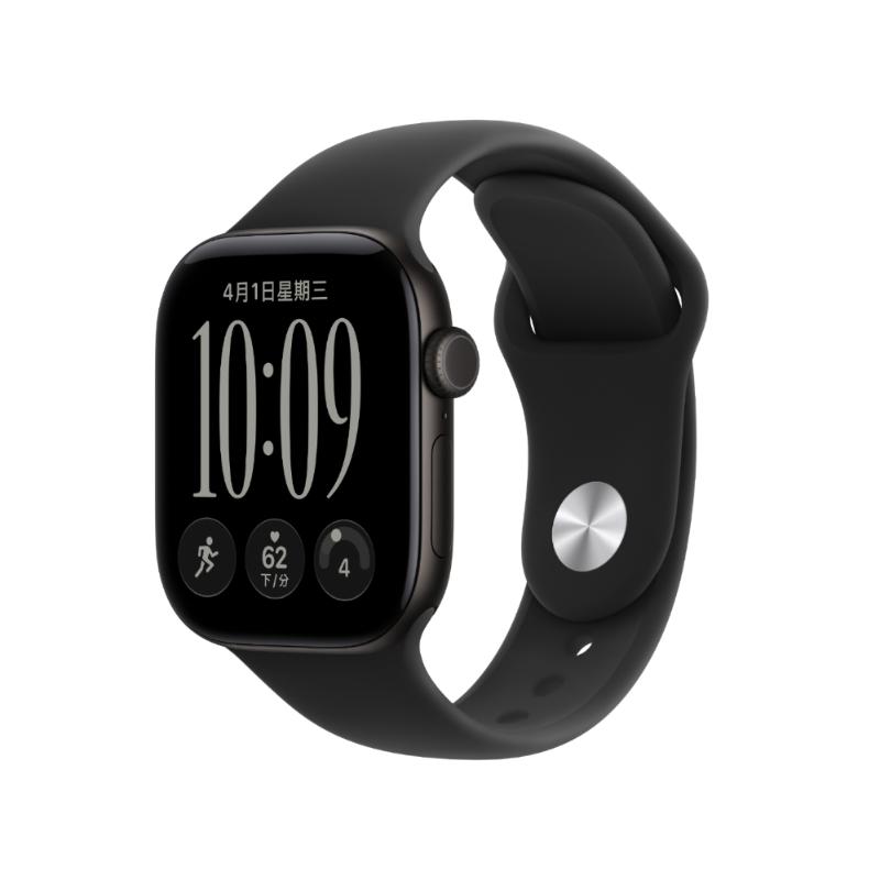 Apple Watch S12(GPS)黑色鋁金屬錶殼配黑色S/M錶帶42mm(MJEA4TA/A)(美商蘋果)