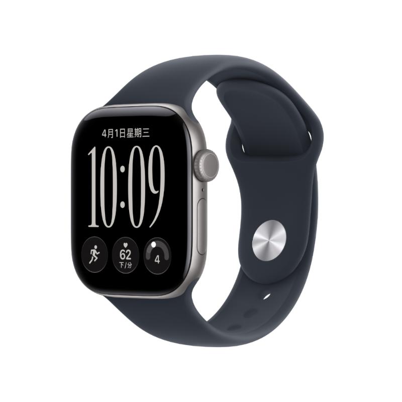 Apple Watch S12(GPS)太空灰鋁金屬錶殼配海軍藍色S/M錶帶46mm(MJEH4TA/A)(美商蘋果)