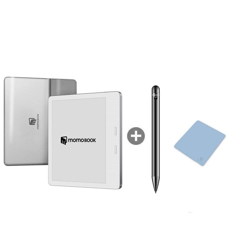 momoBOOK 7吋 墨水屏電子閱讀器+飛利浦小飛筆VTR5900+樂讀包+電子書折價券10張(價值$1,000)+晨霧藍保護套