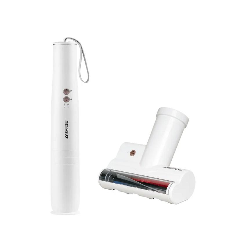 SANSUI  輕淨吸迷你無線吸塵器(SVC-DD1) + 塵蹣刷組(SVC-003) (白)