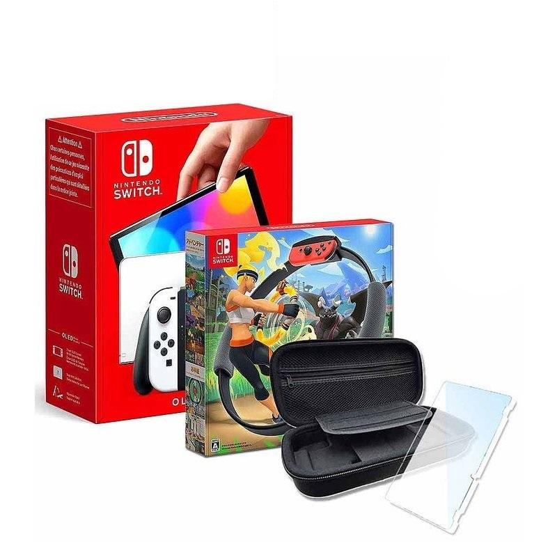 Nintendo Switch OLED主機(白)+健身環大冒險