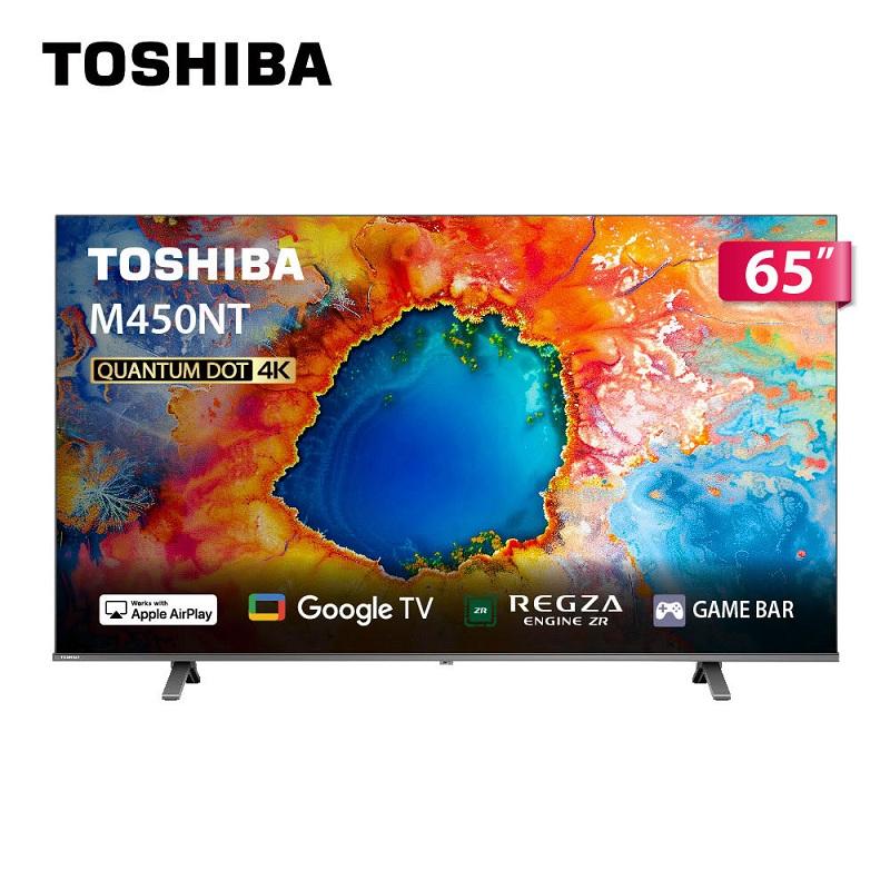 TOSHIBA東芝 REGZA 65型4K QLED Google TV液晶顯示器(65M450NT)基本桌上安裝