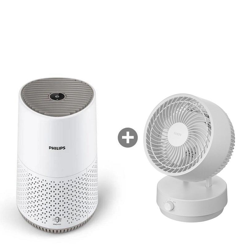 PHILIPS 奈米級空氣清淨機-迷你奈 AC0650/80 + SAMPO 9吋空氣循環扇SK-TB09S