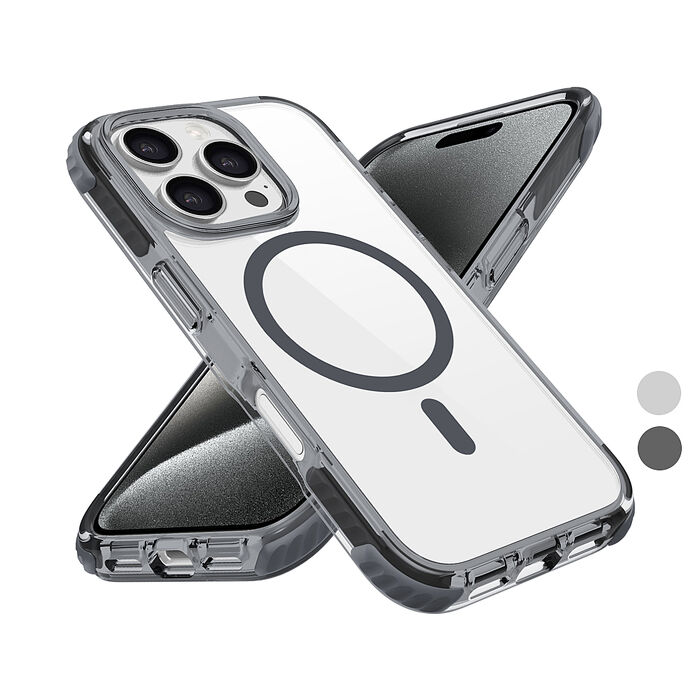 VOYAGE iPhone 16 Pro/16 ProMax 超軍規防摔保護殼Pure Wave+ 透黑/透灰