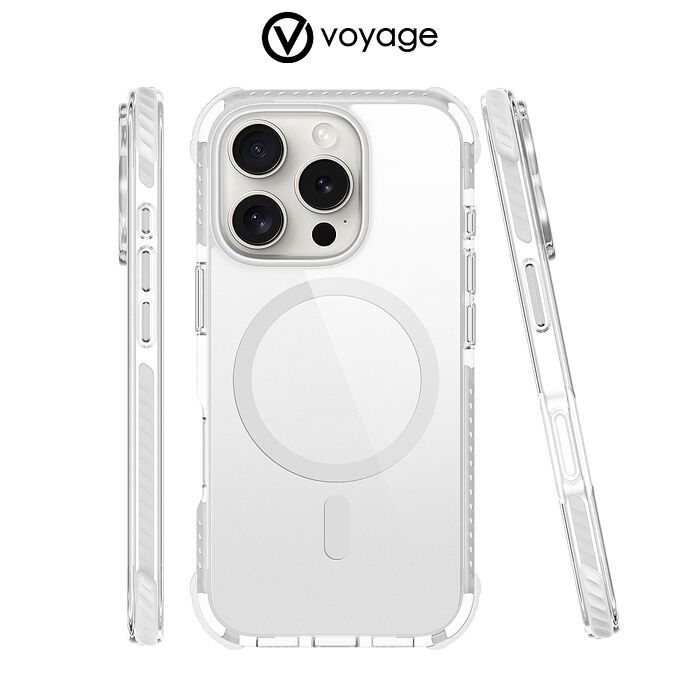 VOYAGE iPhone 16 Pro/16 ProMax 超軍規防摔保護殼Pure Wave+ 透黑/透灰