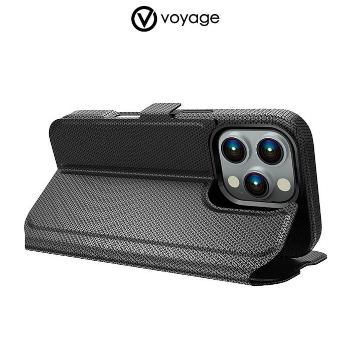 VOYAGE iPhone 16/16Plus/16Pro/16Pro Max 2合1磁吸翻蓋皮套-黑