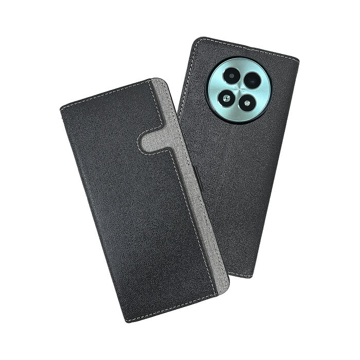 CASE SHOP realme 13 5G前收納側掀皮套-黑