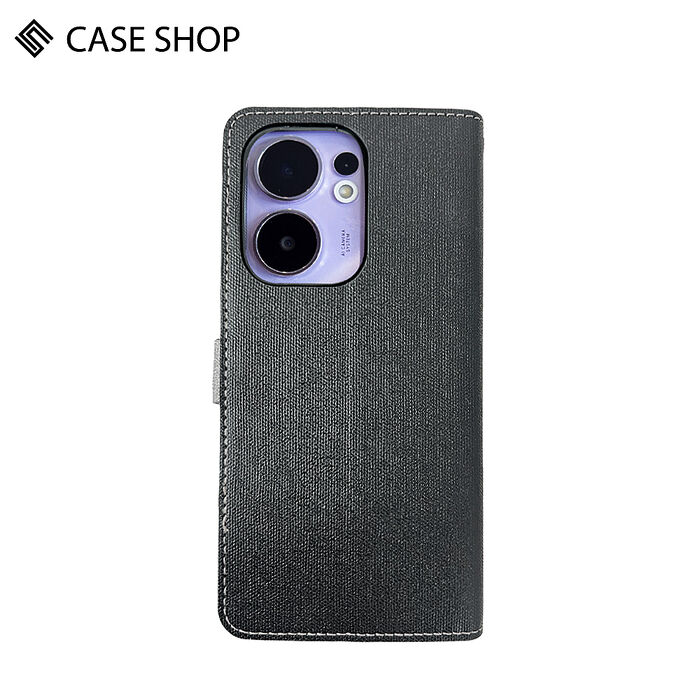 CASE SHOP OPPO Reno 13 F 前收納側掀皮套-黑