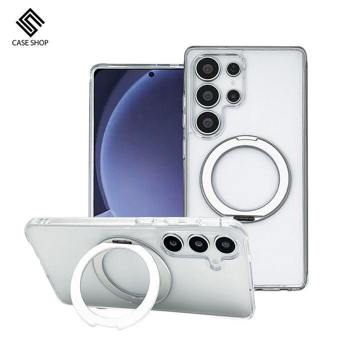 CASE SHOP Samsung S25 系列 360º磁吸站立保護殼-透明