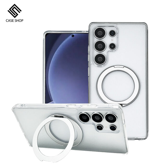 CASE SHOP Samsung S25 系列 360º磁吸站立保護殼-透明