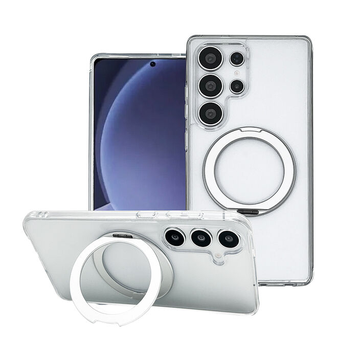 CASE SHOP Samsung S25 系列 360º磁吸站立保護殼-透明