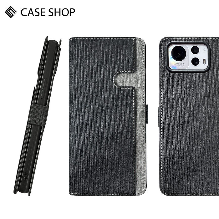 CASE SHOP ASUS Zenfone 12 Ultra 前收納側掀皮套-黑