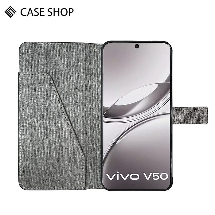 CASE SHOP vivo V50 前收納側掀皮套
