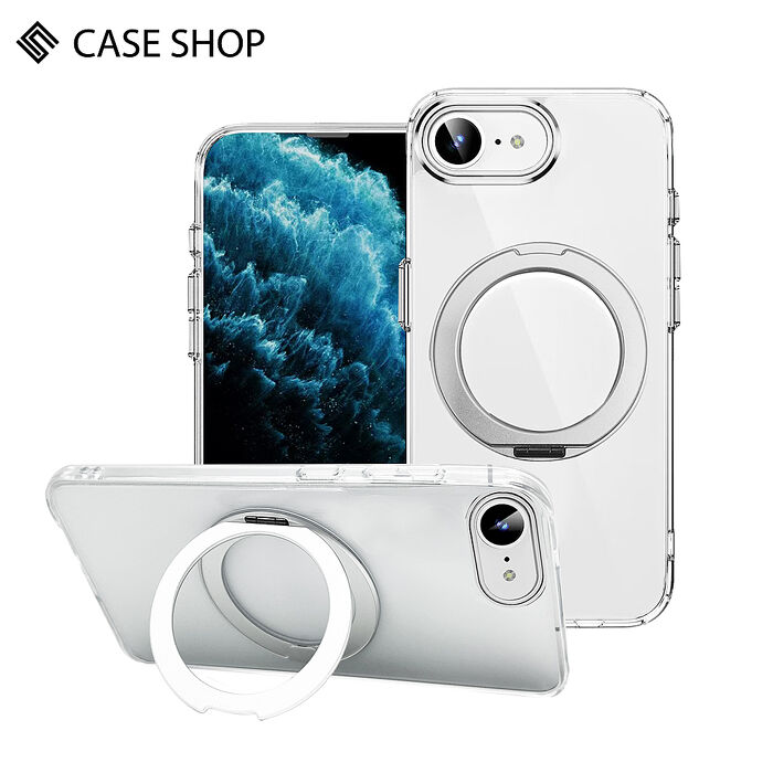 CASE SHOP iPhone 16e 360º磁吸站立保護殼-透明
