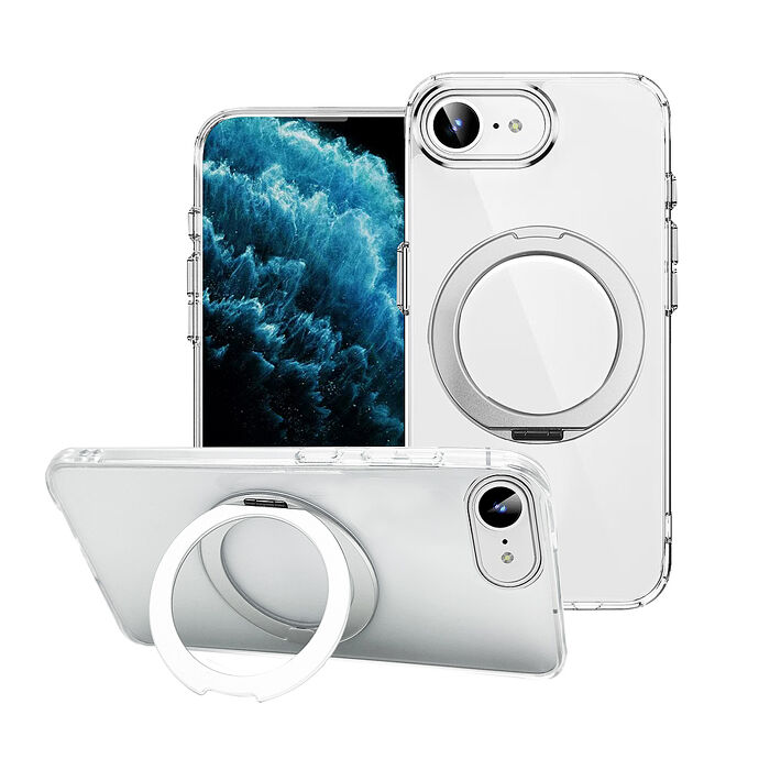 CASE SHOP iPhone 16e 360º磁吸站立保護殼-透明