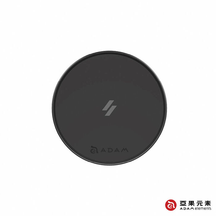 亞果元素 CQ1 Qi2 15W金屬輕薄款LED燈車用磁吸充電器 黑