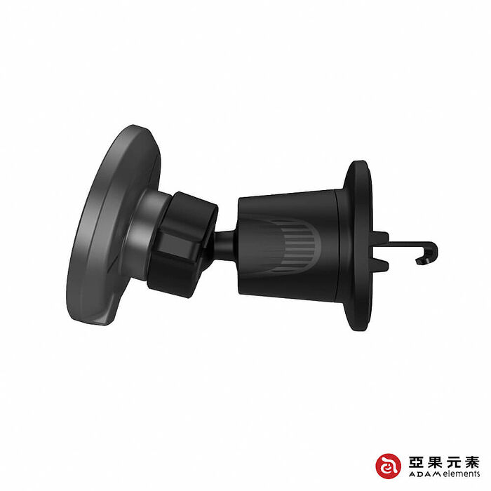 亞果元素 CQ1 Qi2 15W金屬輕薄款LED燈車用磁吸充電器 黑