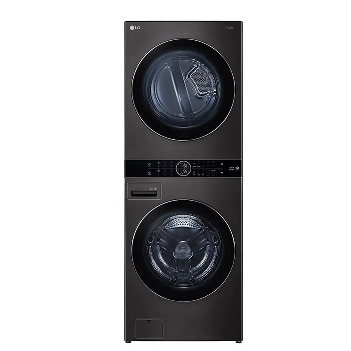 LG樂金WashTower19公斤AI智控黑色洗衣塔洗乾衣機WD-S1916B【領券再折千】【智慧聯網】