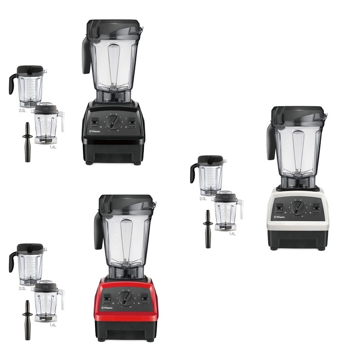 美國Vitamix全食物調理機探索者+1.4公升雙杯組時尚黑E320-B/時尚紅E320-R/時尚白E320-B