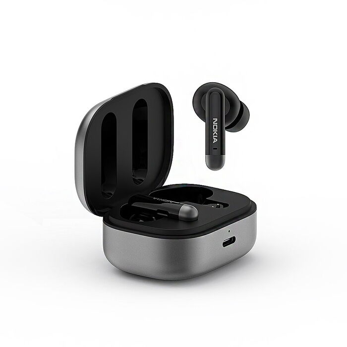 NOKIA真無線智能抗噪時尚音樂宇宙黑藍芽耳機E3511-BK