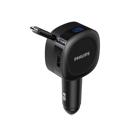 飛利浦60W伸縮線車載充電器DLP2360C