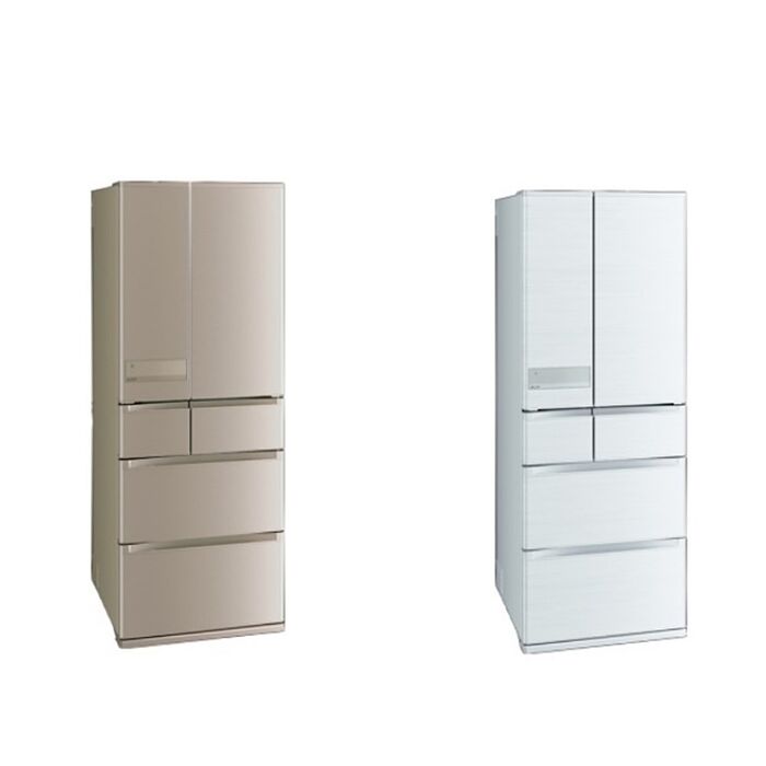 三菱6門605公升玫瑰金冰箱MR-JX61C/玫瑰金MR-JX61C-N-C1/絹絲白MR-JX61C-W-C1(含標準安裝)