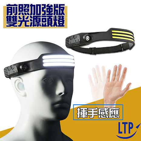 (1+1超值組)LTP加強版大功率感應頭燈 揮手感應式 戶外釣魚頭燈 登山燈 修車工作燈(特賣)
