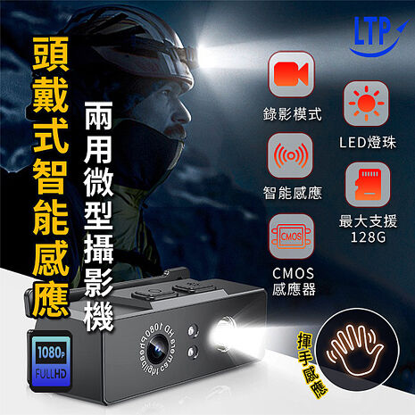LTP 長電力兩用型頭戴LED攝影機 LED燈 密錄器 監視器 錄影筆 微型攝影 行車記錄器 運動攝影機W3(特賣)