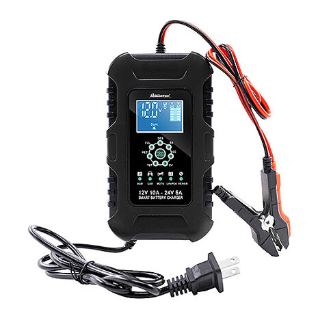 安伯特  電瓶充電器(12V/24V)黑色款(一年保固) 汽車/機車/貨車/電瓶修復