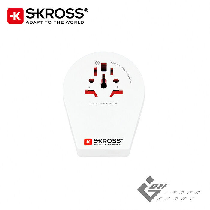 瑞士Skross 歐規小圓3插旅行萬國轉接頭