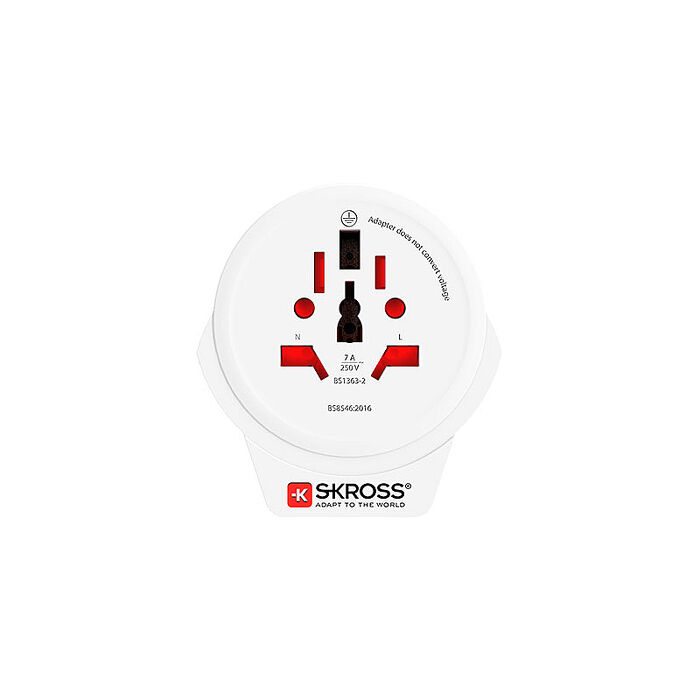 瑞士Skross 英規旅行萬國轉接頭附USB孔