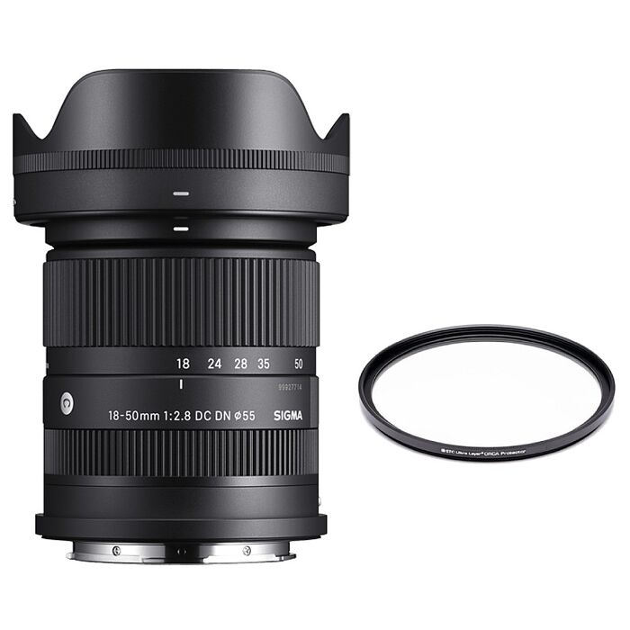 Sigma 18-50mm F2.8 DC DN + STC ORCA 55 保護鏡 大光圈變焦鏡(公司貨)適用 Fujifilm X