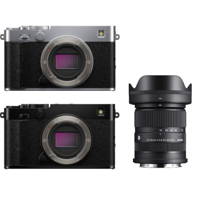 FUJIFILM 富士 X-E5 機身+ SIGMA 18-50mm F2.8 DC DN 變焦鏡 128G全配組(XE5 1850 公司貨)