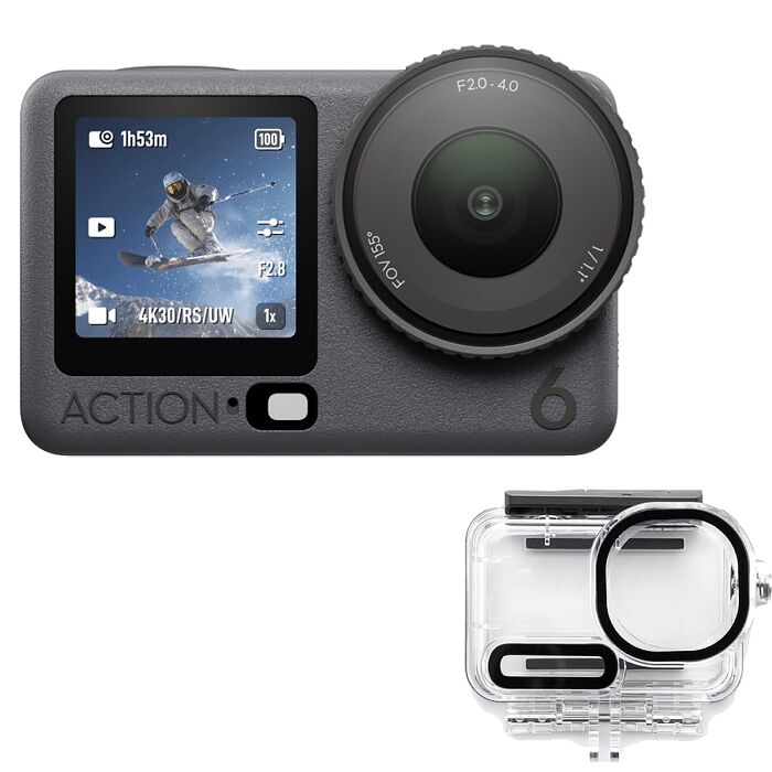 DJI 大疆 OSMO ACTION 6 暢拍套裝 +128G 高速卡+防水殼(ACTION6,公司貨)運動相機