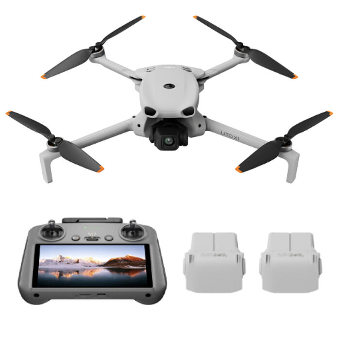 DJI 大疆 LITO X1 帶屏組暢飛套裝(RC2)含Care 1年版+128G 高速卡(LITOX1 公司貨)空拍機 / 無人機