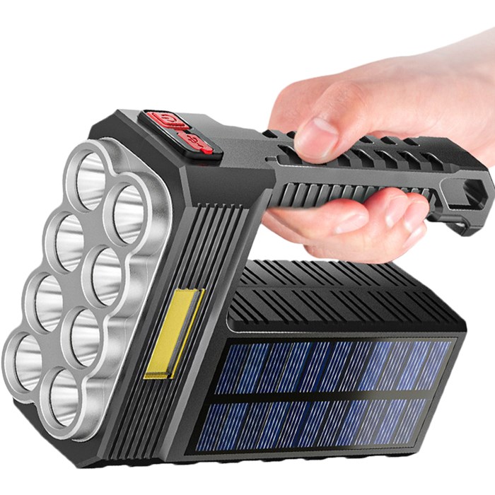 FJ八燈頭COB強光太陽能露營燈D18(USB充電款)