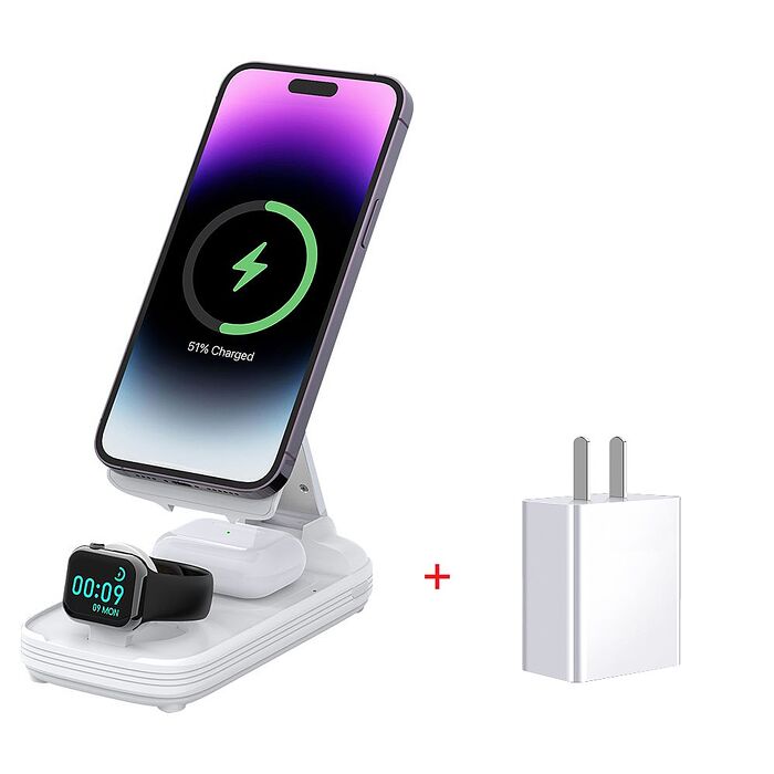 Dr-Eyes首創5合1無線充電行動電源P1(手機/Apple手錶/AirPods耳機/USB/TypeC同時充電)