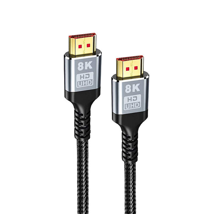 3公尺 FJ編織鍍金接頭2.1HDMI傳輸線SU6(支援4K/8K/速度48Gbps/協會認證)