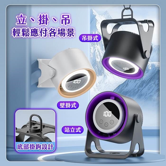 FJ無極調節低躁USB強力小颶風風扇FN06(需USB供電 TypeC 可立 壁掛 吊扇 桌扇 7葉片 露營)
