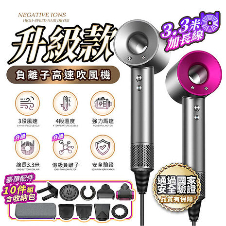 u-ta頂級沙龍高效負離子高速吹風機FJ168(10套件組 負離子 線長3.3M BSMI認證 110V單電壓 旗艦大全配版)