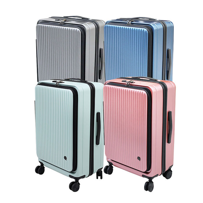 FJ激省空間20吋前深開行李箱/登機箱KR20(USB延伸充電X前分隔深開X海關鎖X萬向靜音輪X擴展加大)