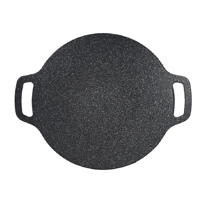 FJ韓式5mm底部加厚多功能不沾燒烤盤YH2(中款34CM 中秋 烤肉 炭烤 團圓 燒烤 烤盤)